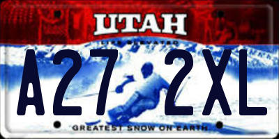 UT license plate A272XL