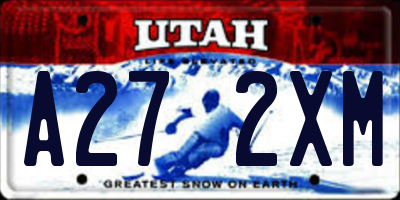 UT license plate A272XM