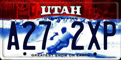 UT license plate A272XP