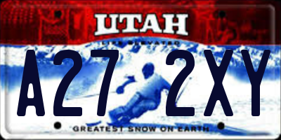 UT license plate A272XY