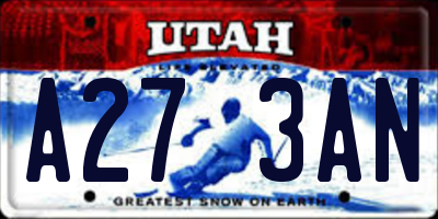 UT license plate A273AN