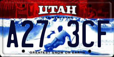 UT license plate A273CF