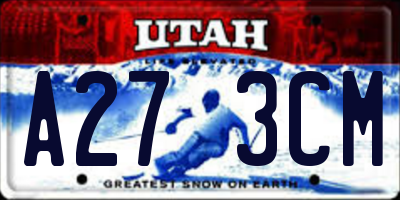 UT license plate A273CM