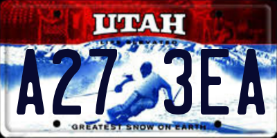 UT license plate A273EA