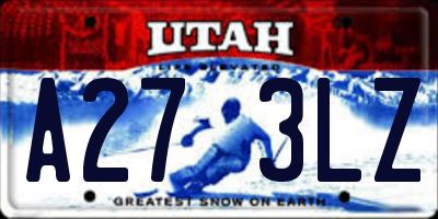 UT license plate A273LZ