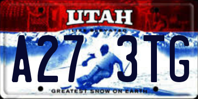 UT license plate A273TG