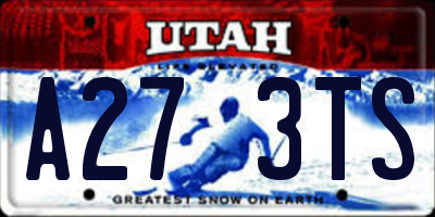 UT license plate A273TS