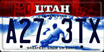 UT license plate A273TX