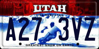 UT license plate A273VZ