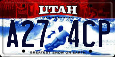 UT license plate A274CP