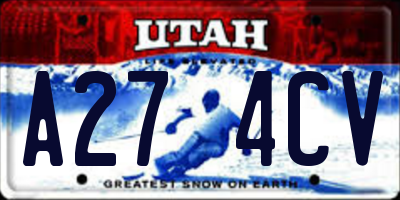 UT license plate A274CV