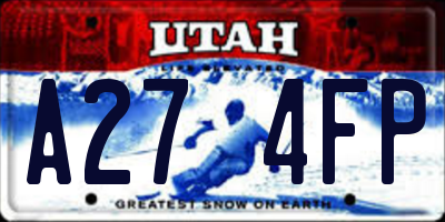 UT license plate A274FP
