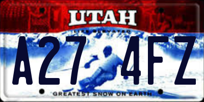 UT license plate A274FZ