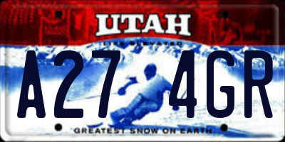 UT license plate A274GR