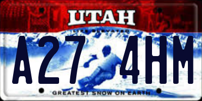 UT license plate A274HM