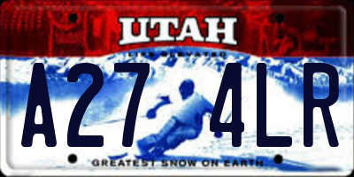 UT license plate A274LR