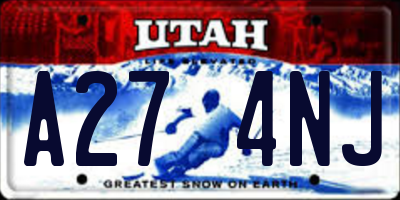 UT license plate A274NJ