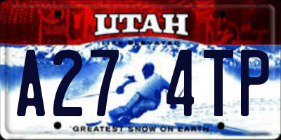 UT license plate A274TP