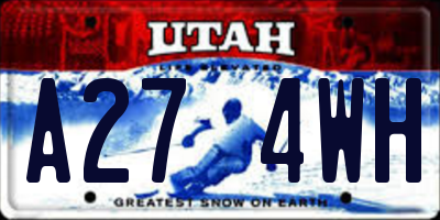 UT license plate A274WH