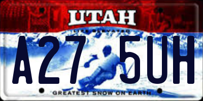 UT license plate A275UH