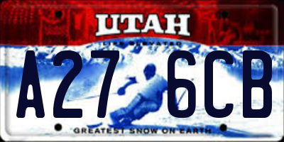 UT license plate A276CB