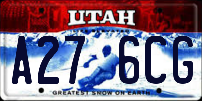 UT license plate A276CG