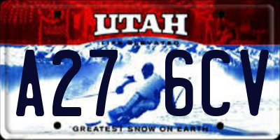 UT license plate A276CV