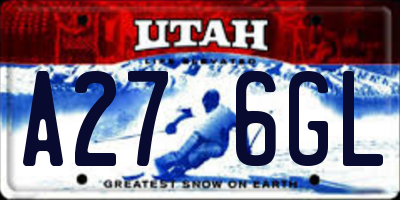 UT license plate A276GL