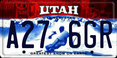 UT license plate A276GR