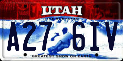 UT license plate A276IV