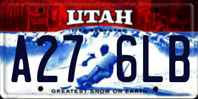 UT license plate A276LB