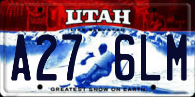 UT license plate A276LM