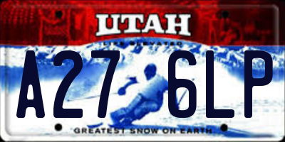 UT license plate A276LP
