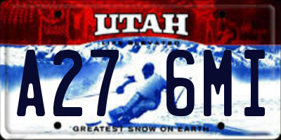 UT license plate A276MI