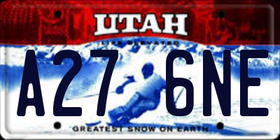 UT license plate A276NE