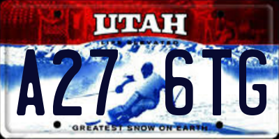 UT license plate A276TG