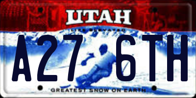 UT license plate A276TH