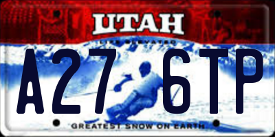 UT license plate A276TP