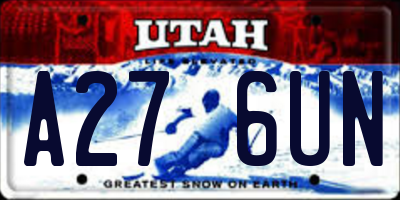 UT license plate A276UN