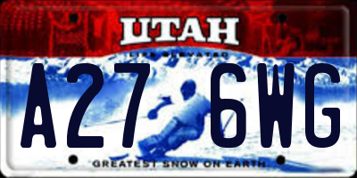 UT license plate A276WG