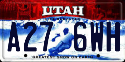 UT license plate A276WH
