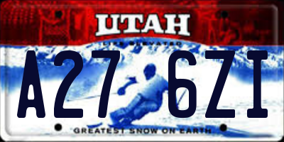 UT license plate A276ZI
