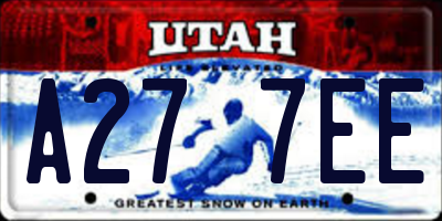 UT license plate A277EE