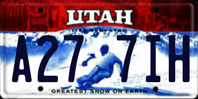 UT license plate A277IH