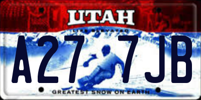 UT license plate A277JB