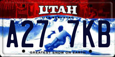 UT license plate A277KB