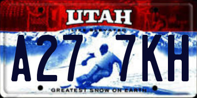 UT license plate A277KH