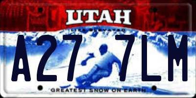 UT license plate A277LM