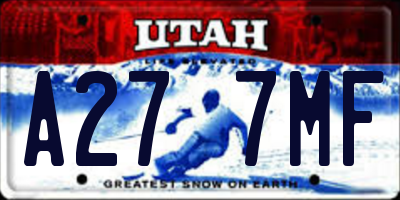 UT license plate A277MF