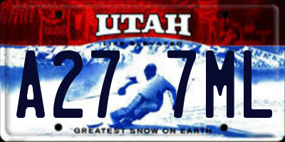 UT license plate A277ML